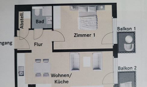 2 Zi. Neubauwohnung in Wesseling
