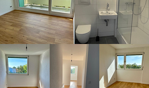 Renovated 4-room apartment, 92.5 square meters, with a swimming pool.