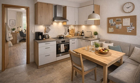 Bright room in a shared apartment with 3 people / Apartment located near a park.