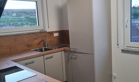Bright attic apartment.