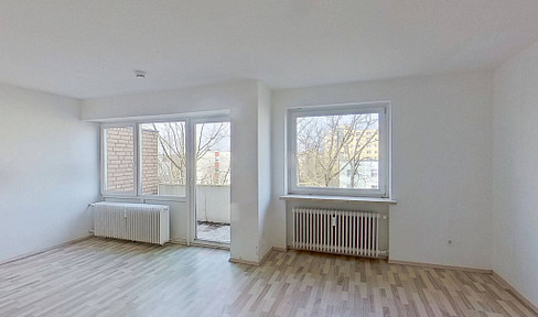 Gut geschnittene 1-Zimmer-Wohnung mit Balkon und Tageslichtbad