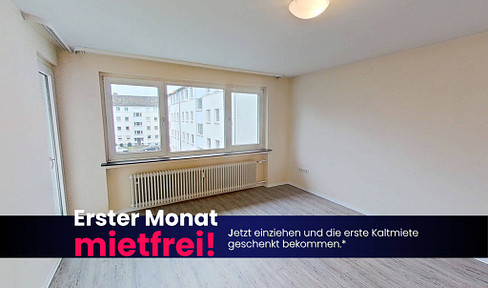 SPARAKTION: Comfortable 3-room apartment with a covered balcony and a bright bathroom featuring both a shower and a bathtub.