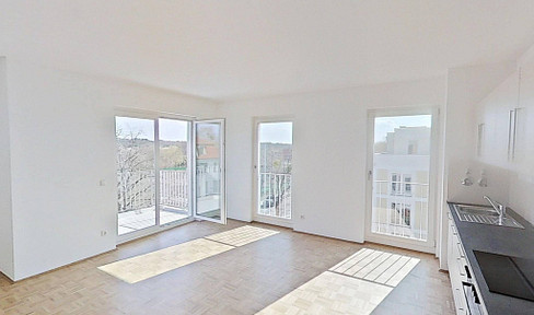 Modernität trifft Komfort: Helle 4-Zimmer-Wohnung mit sonnigem Balkon, 2 Bädern und EBK