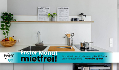 STUDENTS ONLY: Studio 152 - dein voll ausgestattetes Studio im Herzen Wiesbadens mit EBK, ALL-IN-MIETE, UVM.