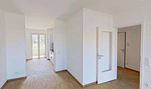 Modernität trifft Komfort: 2-Zimmer-Neubauwohnung mit EINBAUKÜCHE, LOGGIA und TERRASSE