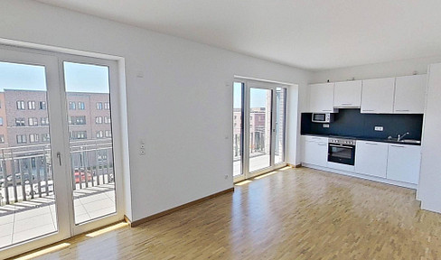 ERSTBEZUG: Helle 2-Zimmer-Wohnung mit EINBAUKÜCHE und BALKON
