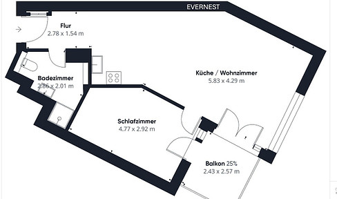 Premium living in Wandsbek: Bright, newly built apartment with a balcony, a high-quality Team 7 solid wood kitchen, and an underground parking space.