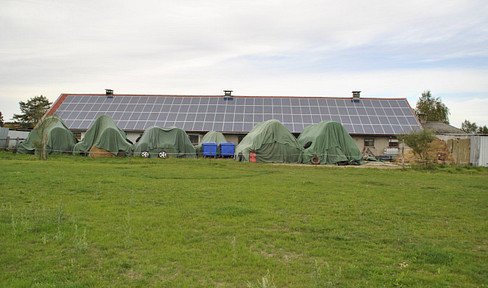 Marlow-OT, Reitanlage + Blockhütten in Ostseenähe