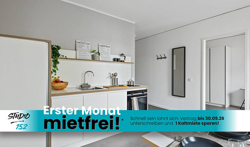 STUDENTS ONLY: Studio 152 - modernes Zimmer in einer 2er-WG mit EBK, ALL-IN-MIETE, UVM. im Wiesbadener Rheingauviertel
