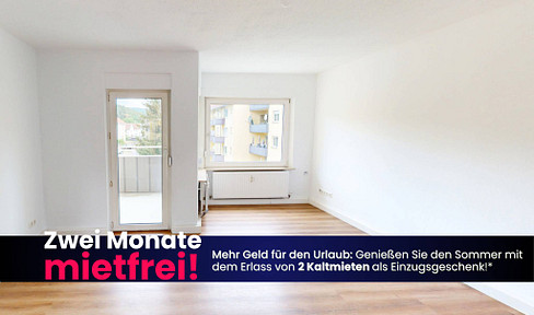 Sommer, Sonne, Sparen: 2 NKM geschenkt! 2-Zimmer-Wohnung mit BALKON in fußläufiger Nähe zum Ufer des Main