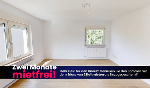 Your vacation bonus: Get 2 months' rent free! Spacious 3-room apartment with a BALCONY and within walking distance of the Main riverbank.