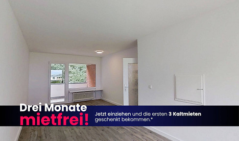 MOVE IN AND SAVE UP TO 3 MONTHS' RENT: Spacious 3-room apartment with BALCONY and fitted kitchen in Kappeln-Ellenberg.