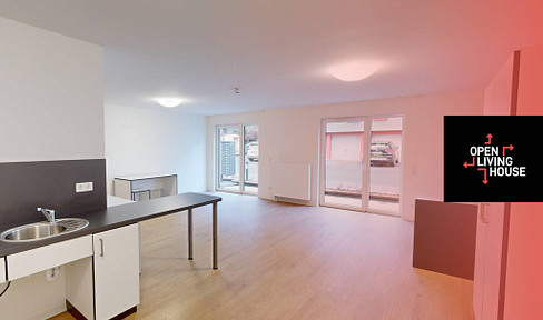 **FOR STUDENTS ONLY** Wheelchair-accessible, furnished apartment with a terrace in the Open Living House, Siegen (only for students!).