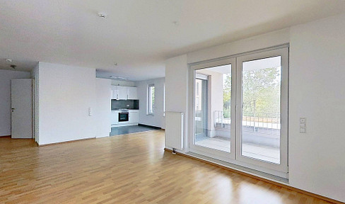 Modern 3-room apartment with fitted kitchen and a large balcony!