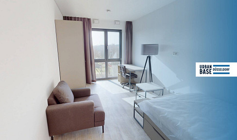 Furnished standard apartment with fitted kitchen, all-inclusive rent, and more, located on the Rhine riverbank - URBAN BASE.