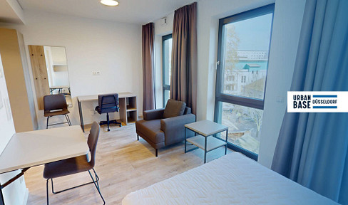 Furnished smart apartment with fitted kitchen, all-inclusive rent, and more, located on the Rhine riverbank - URBAN BASE.