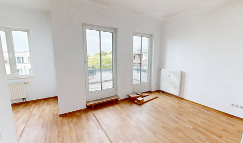 Bright 4-room apartment with balcony and fitted kitchen in Rahlstedt.