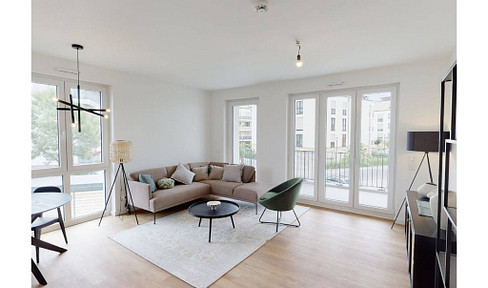 4-room apartment with a balcony and 2 bathrooms, located in the "WOHNEN AN DEN MÜHLENSTÜCKEN" residential complex in Nauern.