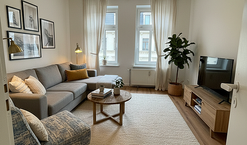 2-room apartment (60 m²) with a balcony, located in Leipzig-Reudnitz.