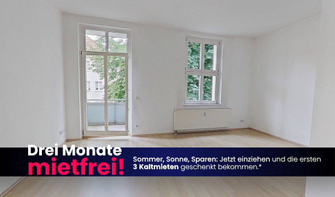 Helle 2-Zimmer-Wohnung mit BALKON und intelligentem Grundriss in Pirna-Sonnenstein