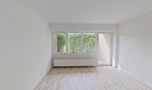 Modern 2-room apartment with a private terrace and a bathtub in the southern part of Burgdorf.