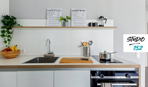 Studio 152: Möbliertes Studenten-Apartment mit EBK, ALL-IN-MIETE, UVM. im Herzen Wiesbadens