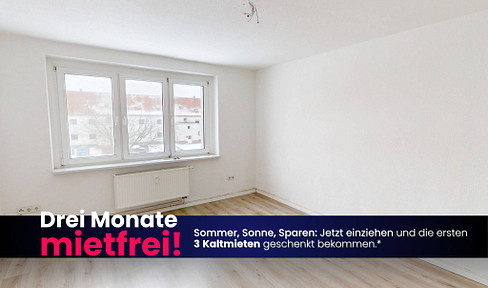 Jetzt einziehen und 3 NKM geschenkt bekommen*: Große 3-Zimmer-Wohnung mit Wannenbad