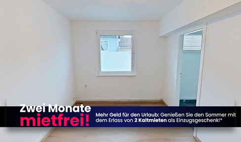 Vacation for your wallet - 2 MONTHS RENT-FREE: Newly renovated 2-room apartment in Wuppertal.
