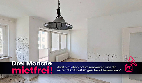 Design your own space and save money: Studio apartment with a BALCONY and bathtub.