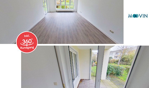 Attraktive Lage im Erdgeschoss: 2-Zimmer-Wohnung mit Terrasse und Tiefgaragenstellplatz in Hellerhof