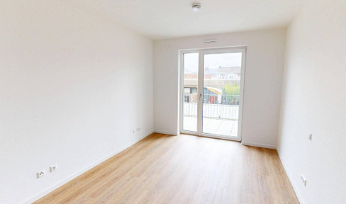 Modern 2.5-room apartment with balcony, fitted kitchen, and more, located in a central area of the Weststadt district - Luisen Terrassen.
