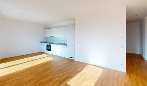 Modern 3-room apartment with fitted kitchen and TWO balconies, located in the new development area "Ferdinand's Garden."