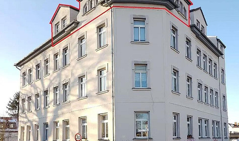 Bright 2-room attic apartment in Leipzig-Wiederitzsch.