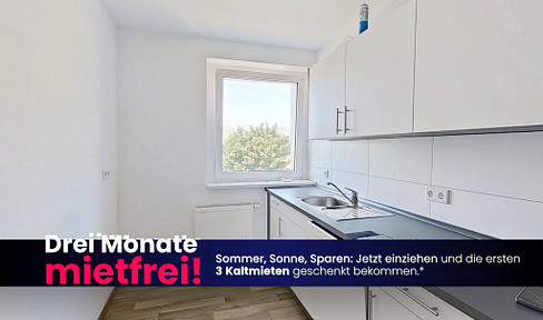 3 KALTMIETEN SPAREN*: Moderne 3-Zimmer-Wohnung mit Küche