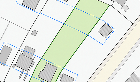Spacious building plot with two building zones, located in a cul-de-sac.
