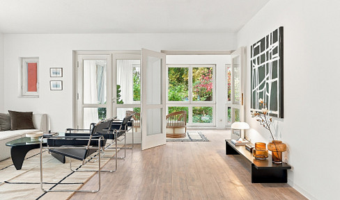 Wohnen wie im eigenen Haus: Nahe Schlachtensee sonnige, bezugsfreie Maisonette mit Terrasse u Garage