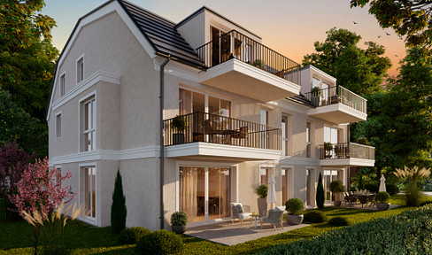 Elegant und modern, ihre Wohnung im Grünen mit eigenem Garten