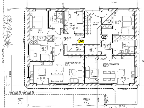First occupancy: Attractive 4-room apartment in Cham - KFW40 standard - (W1)
