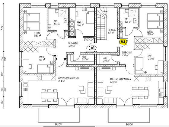 First occupancy: Beautiful 3-room apartment with fitted kitchen in Cham - KFW40 standard - (W4)