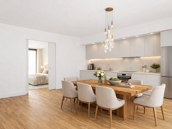 H9-09 → Exclusive 3-room apartment with 2 balconies and a panoramic view of Berlin.