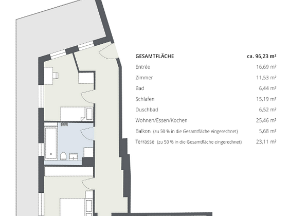 Exclusive new-build penthouse with 3 rooms, roof terrace & balcony secure viewing now!