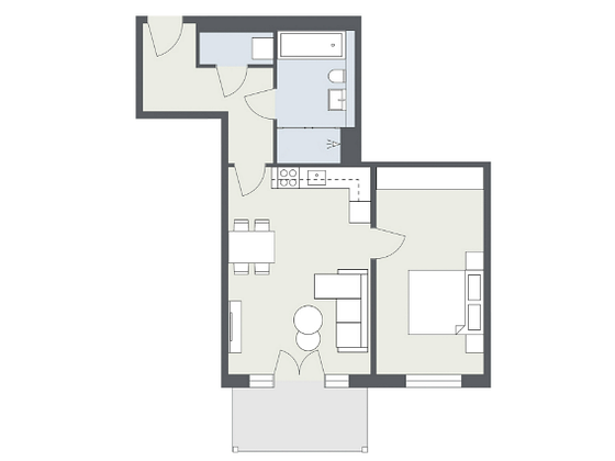 Penthouse-Flair mit Komfort – 2-Zimmer-Oase mit Badewanne, Dusche & Weitblick