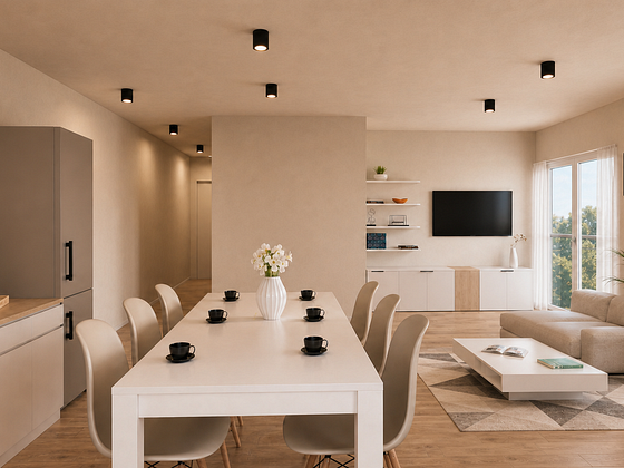 Spacious 4.5-room maisonette apartment in Ergenzingen – with balcony, underground parking space, and living space on two levels.