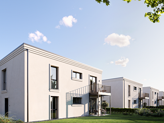 Stylish, newly-built apartment with a private garden, located just outside of Berlin.