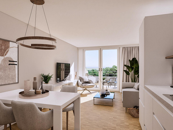 Modern 2-room apartment with a south-facing balcony in Cologne Müngersdorf.