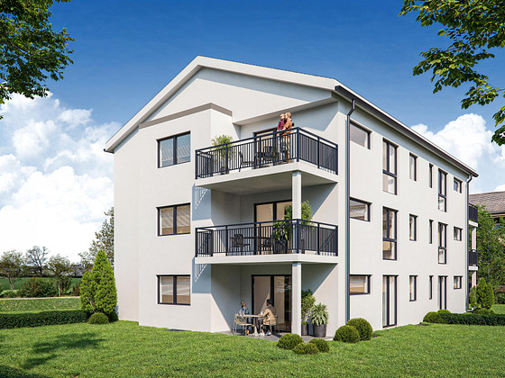 Erstbezug: Neubau-Erdgeschoss-Wohnung mit großem Gartenparadies in ruhiger Lage an der Elz (W1)
