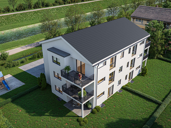Erstbezug: Barrierefreie Neubauwohnung im 2. OG mit großem Balkon in ruhiger Lage an der Elz (W5)
