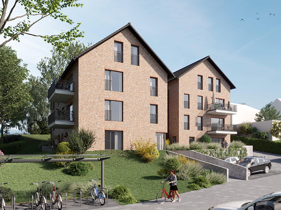 Impressive maisonette apartment with a balcony and a studio in the attic.