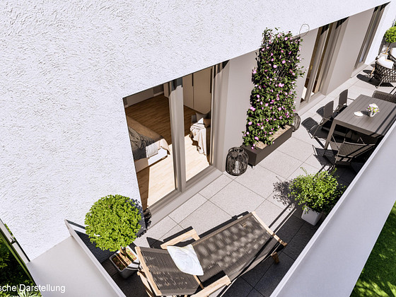 Spacious apartment with penthouse feel: Large 3-room apartment with a rooftop terrace, located in Müngersdorf.