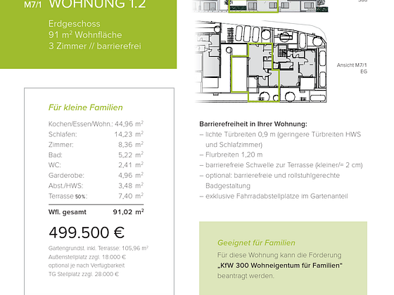 Neubau WHG 1.2 - M7/1 - Erdgeschoss - 91m²